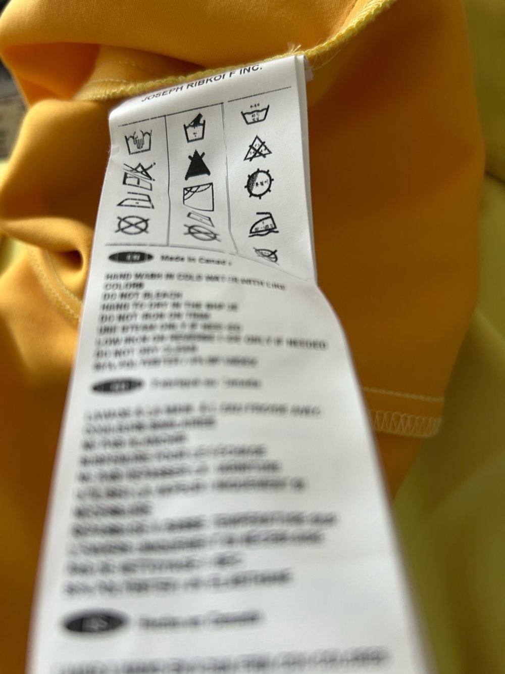 Joseph Ribkoff Yellow Ruffle Sleeve Cape Jacket - Picture 4 of 4